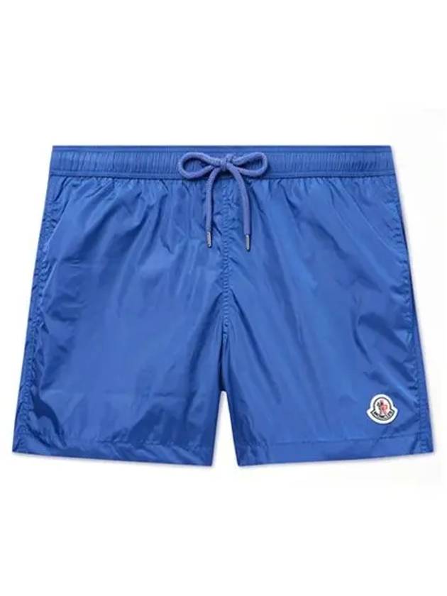 Logo patch swim shorts blue men’s pants 2C00005 53326 74K - MONCLER - BALAAN 1