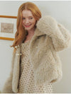 Ribbon buckle shearling fur jacket Beige - OPENING SUNSHINE - BALAAN 3