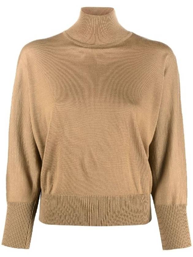 Women's Talea Virgin Wool Turtleneck Brown - MAX MARA - BALAAN 2