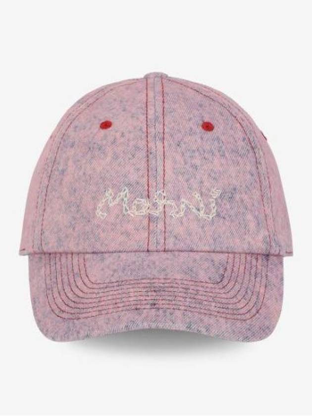 Embroidered Logo Denim Ball Cap Purple - MARNI - BALAAN 2