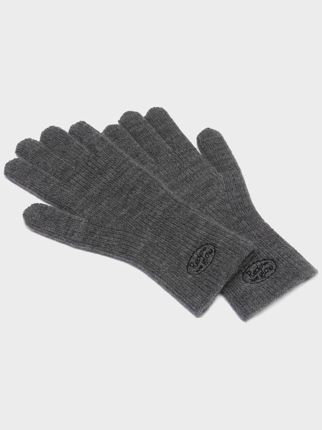 Knit Logo Gloves Charcoal - RECLOW - BALAAN 2