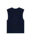 Logo Heart Gilet Vest Navy - GANNI - BALAAN 3