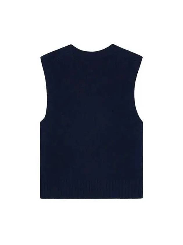 Logo Heart Gilet Vest Navy - GANNI - BALAAN 3