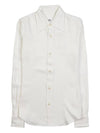 Slim Fit Long Sleeve Shirt Ivory - AMI - BALAAN 11