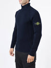 Men's Wappen Turtleneck Dark Blue - STONE ISLAND - BALAAN 3