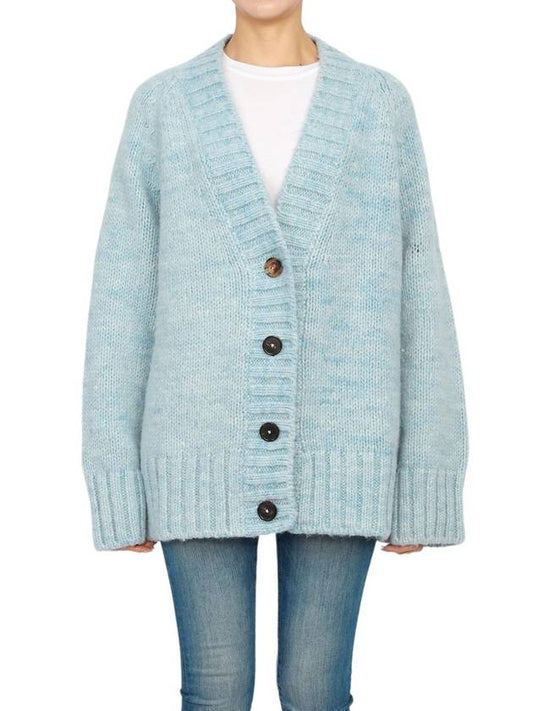 Botanical Dyed V-Neck Knit Cardigan Pale Blue - MAISON MARGIELA - BALAAN 2