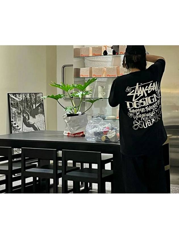 summer t shirt black men - STUSSY - BALAAN 3