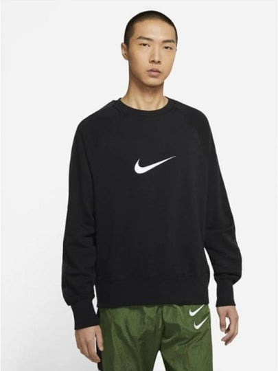 Men's Sportswear Swoosh Sweatshirt Black - NIKE - BALAAN 2