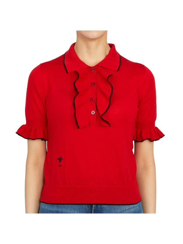 Cashmere Silk Knit Top Red - DIOR - BALAAN 1
