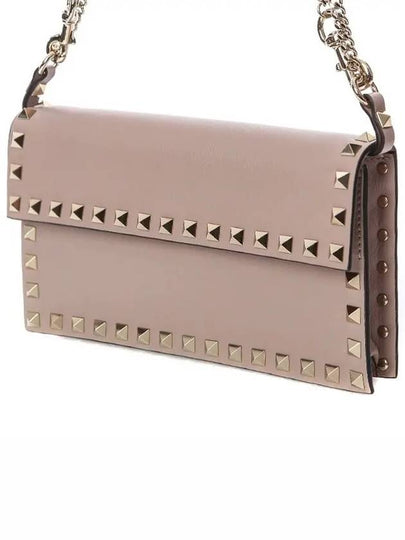 Rockstud Gold Chain Cross Bag Pink - VALENTINO - BALAAN 2