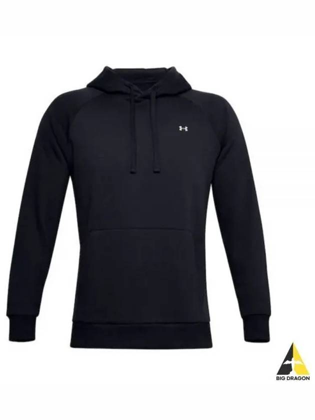 Rival Fleece Hoodie Black - UNDER ARMOUR - BALAAN 2