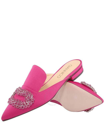 Giannico Ladies Deep Rose Daphne Flat Satin Mules, Brand Size 36 ( US Size 6 ) - GIANNICO - BALAAN 2