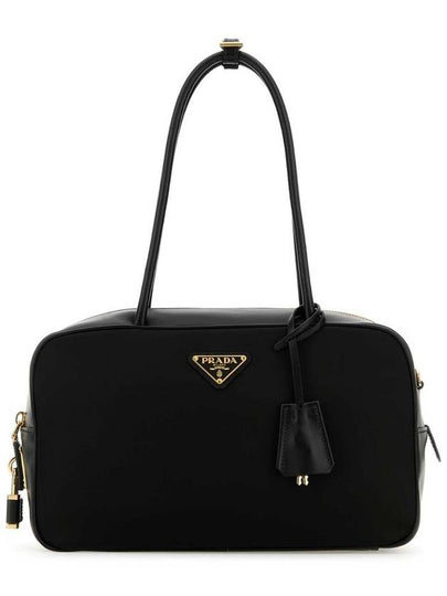 Medium Re-Nylon Leather Tote Bag Black - PRADA - BALAAN 2