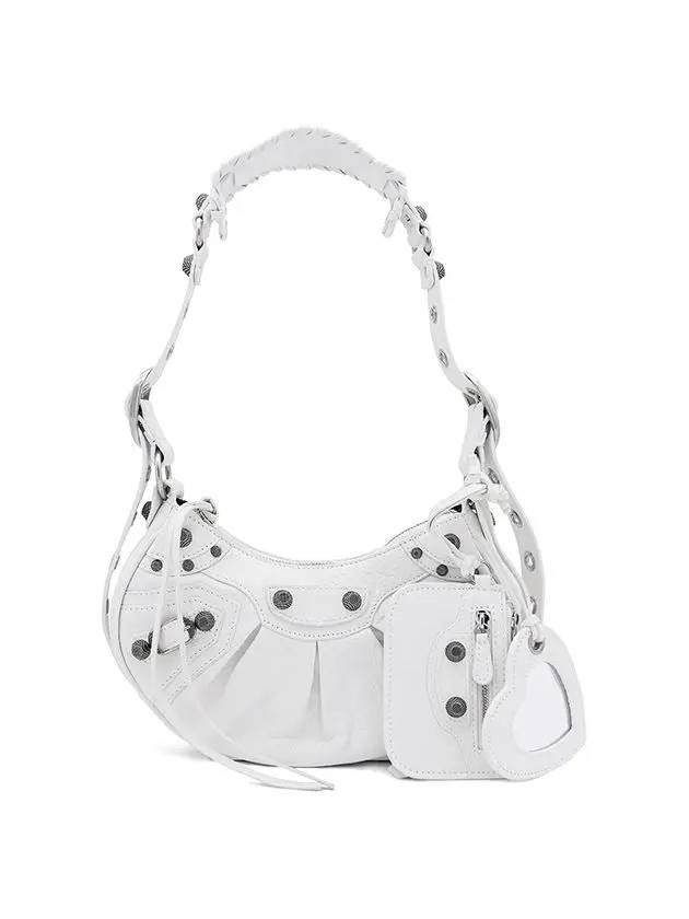 Le Cagole XS Lambskin Shoulder Bag White - BALENCIAGA - BALAAN 3