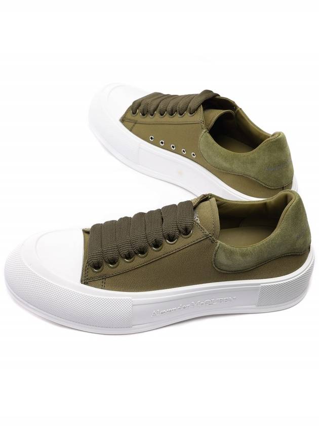 Deck Plimsol Low Top Sneakers Khaki - ALEXANDER MCQUEEN - BALAAN 7