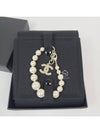 Crystal CC Logo Pearl Bracelet White - CHANEL - BALAAN 4