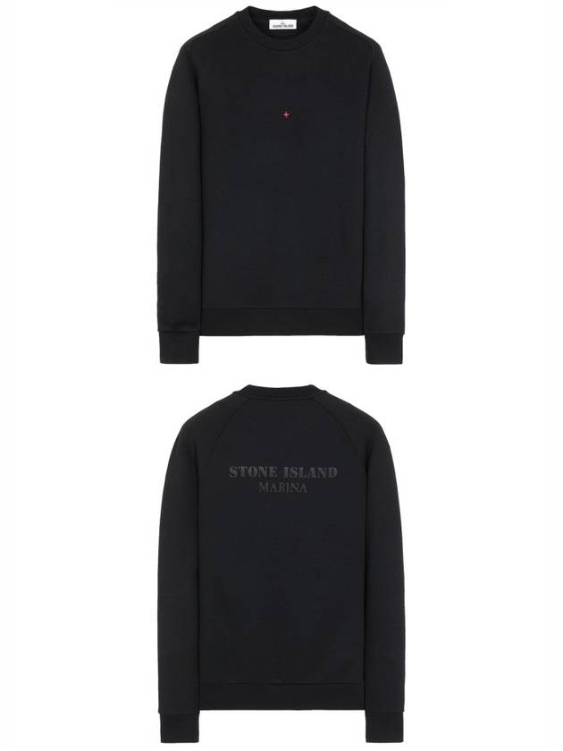 Marina Logo Patch Sweatshirt Black - STONE ISLAND - BALAAN 6