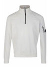 Light Fleece Half Zip-Up Sweatshirt White - CP COMPANY - BALAAN 2