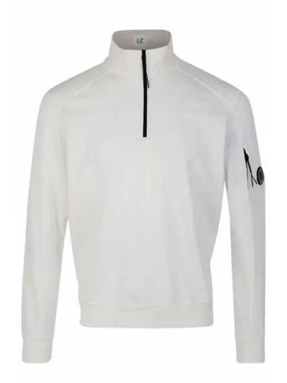 Light Fleece Half Zip-Up Sweatshirt White - CP COMPANY - BALAAN 2