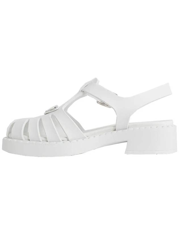 Sporty Foam Rubber Sandals White - PRADA - BALAAN 4