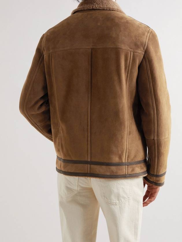 Shearling collar leather jacket MPMIN1885 - BRUNELLO CUCINELLI - BALAAN 3
