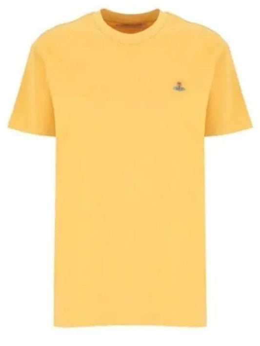 ORB Logo Cotton Short Sleeve T-Shirt Yellow - VIVIENNE WESTWOOD - BALAAN 2