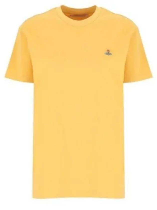 ORB Logo Cotton Short Sleeve T-Shirt Yellow - VIVIENNE WESTWOOD - BALAAN 2