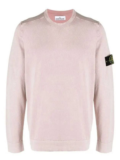 Wappen Patch Cotton Knit Top Rose Quartz - STONE ISLAND - BALAAN 2