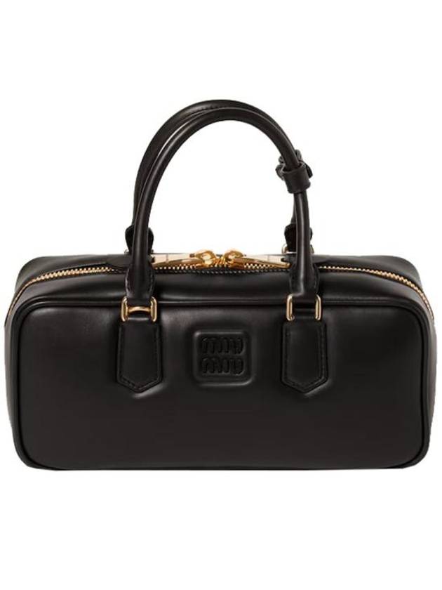 Arcadie Leather Tote Bag Black - MIU MIU - BALAAN 1