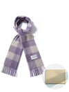 Pattern Virgin Wool Muffler Purple - WHITE PROJECT - BALAAN 2
