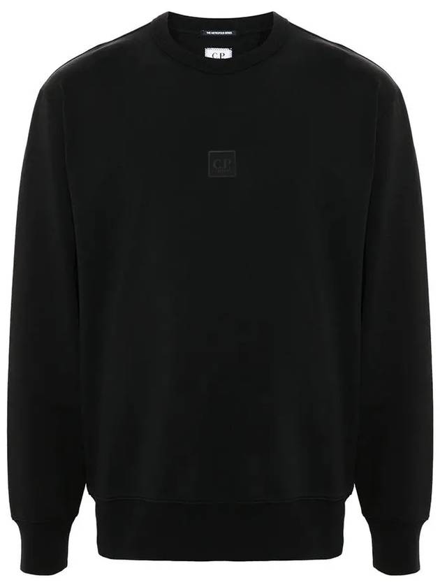 Stretch Fleece Crew Neck Sweatshirt Black - CP COMPANY - BALAAN 3