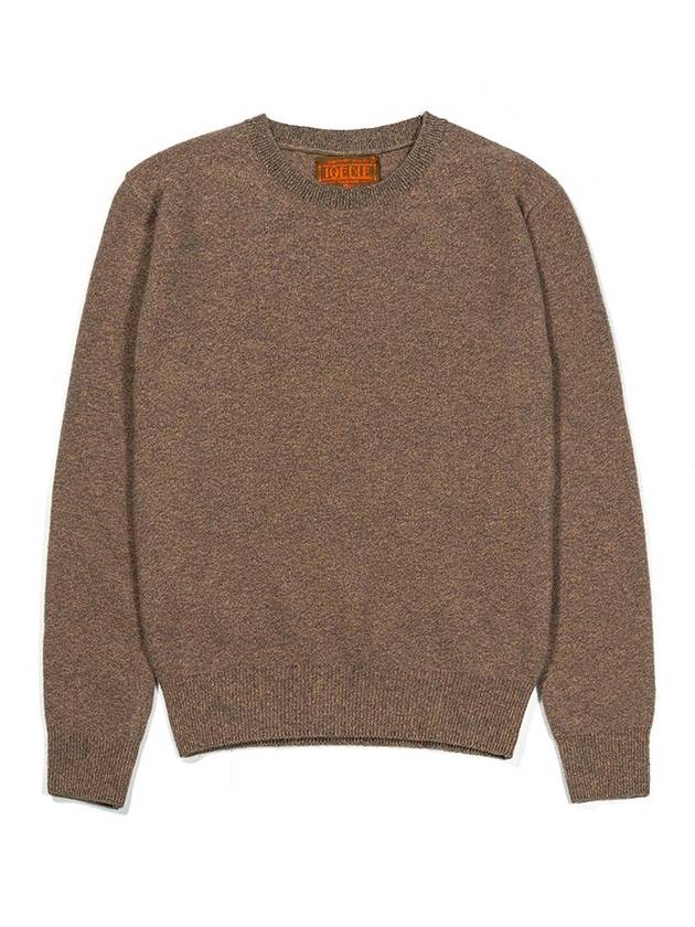 Women's Cashmere Round Neck Knit Pullover Brown I3WN02BR - IOEDLE - BALAAN 3