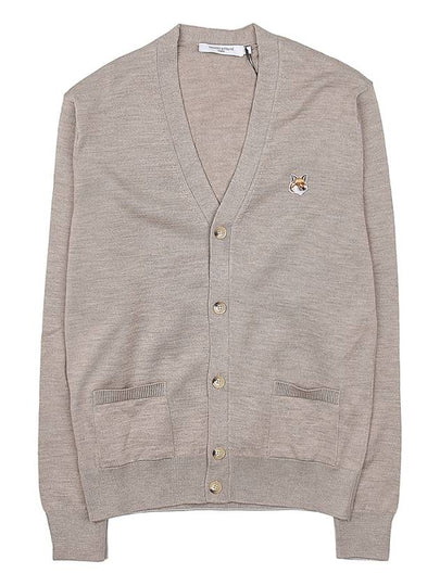 Fox Head Patch Classic Cardigan Beige Melange - MAISON KITSUNE - BALAAN 2