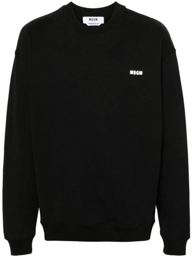 Logo Print Sweatshirt Black - MSGM - BALAAN 2