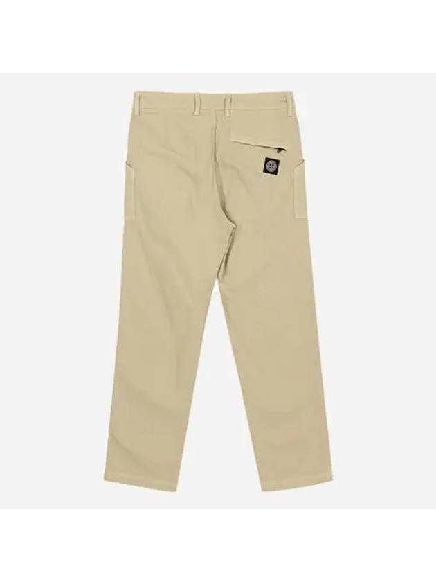 Men s Recycled Cotton Pants Trousers Ivory 751531604V0091 - STONE ISLAND - BALAAN 4