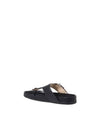 Anagram Thong Leather Flip Flop Sandals Black - LOEWE - BALAAN 5