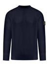 Compass Motif Knit Top Navy - STONE ISLAND - BALAAN 1