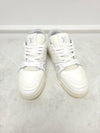 White LV Leather Trainer Sneakers 6 5 - LOUIS VUITTON - BALAAN 3