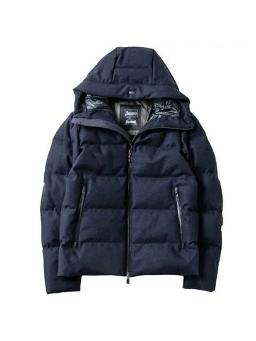 Hooded Down Padding Navy - HERNO - BALAAN 1