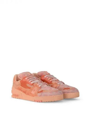 LV Trainer Low Top Sneakers Orange - LOUIS VUITTON - BALAAN 1