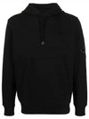 CP Company Lens Wappen Hooded Sweatshirt Black 14CMSS023A0 - CP COMPANY - BALAAN 1