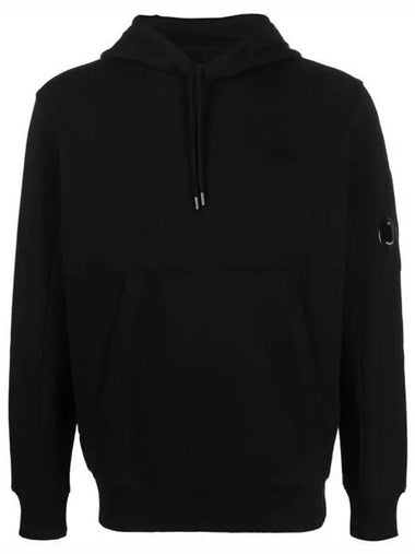 CP Company Lens Wappen Hooded Sweatshirt Black 14CMSS023A0 - CP COMPANY - BALAAN 1