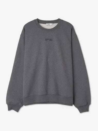 Printed Sweatshirt Dark Gray Melange C8518747FEM164 - CLOSED - BALAAN 1