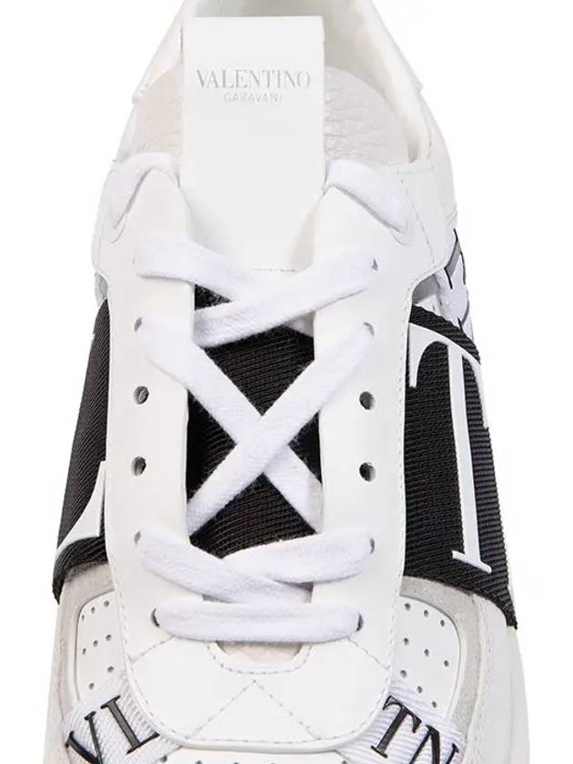 Logo Band VL7N Calfskin Low Top Sneakers Black White - VALENTINO - BALAAN 4