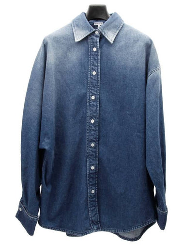 Denim uncut drape shirt 0201hxa - LOEWE - BALAAN 1