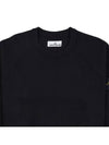 Men's Wappen Patch Crew Neck Knit Top Black - STONE ISLAND - BALAAN 4