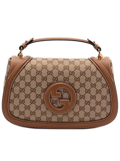 Blondie GG Canvas Medium Top Handle Bag Beige Ebony - GUCCI - BALAAN 2