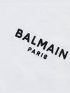 Logo Print Cropped Cotton Short Sleeve T-Shirt White - BALMAIN - BALAAN 7