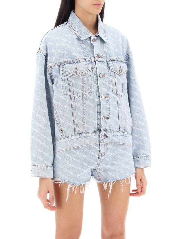 logo printed denim jacket - ALEXANDER WANG - BALAAN 2