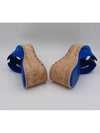 Eze 30 Suede Goatskin Sandals Blue - HERMES - BALAAN 6